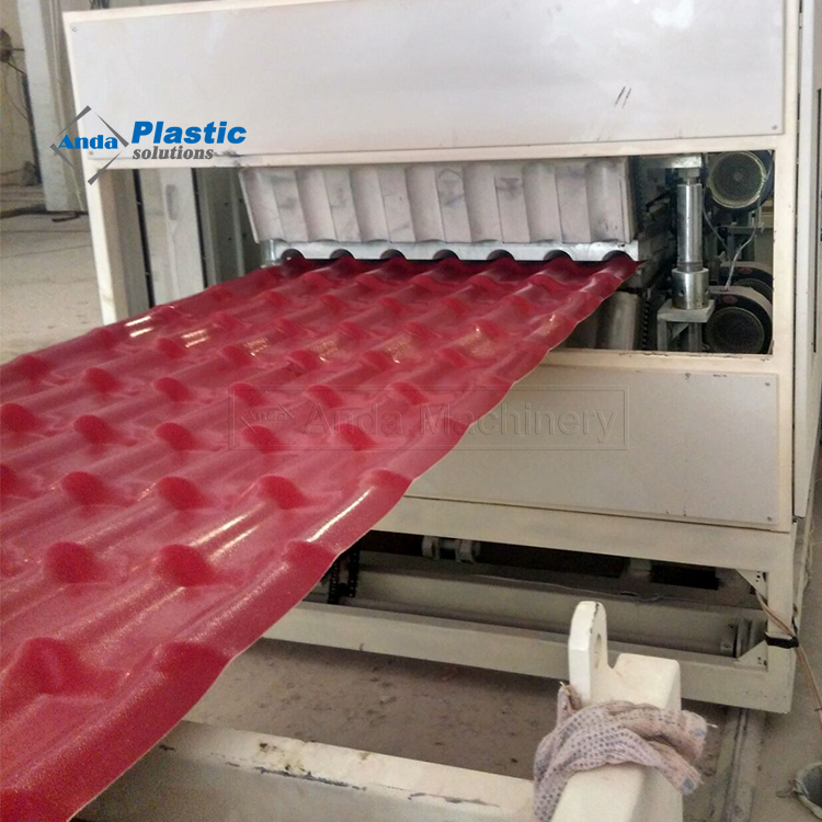 Línea de producción de tejas de PVC compuesto ASA